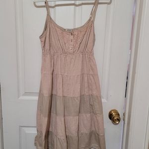 Eyelet tan sun dress